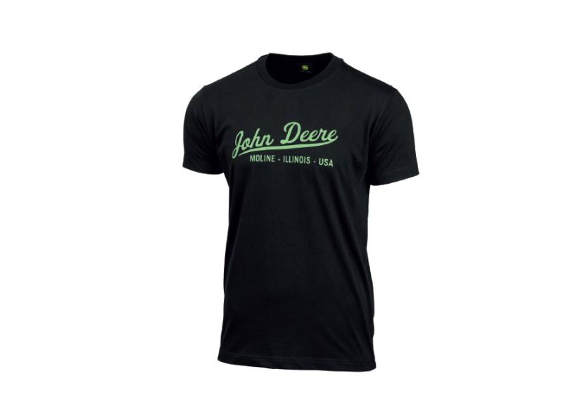 Černé tričko John Deere