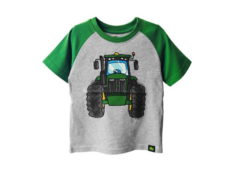 Šedo-zelené dětské tričko